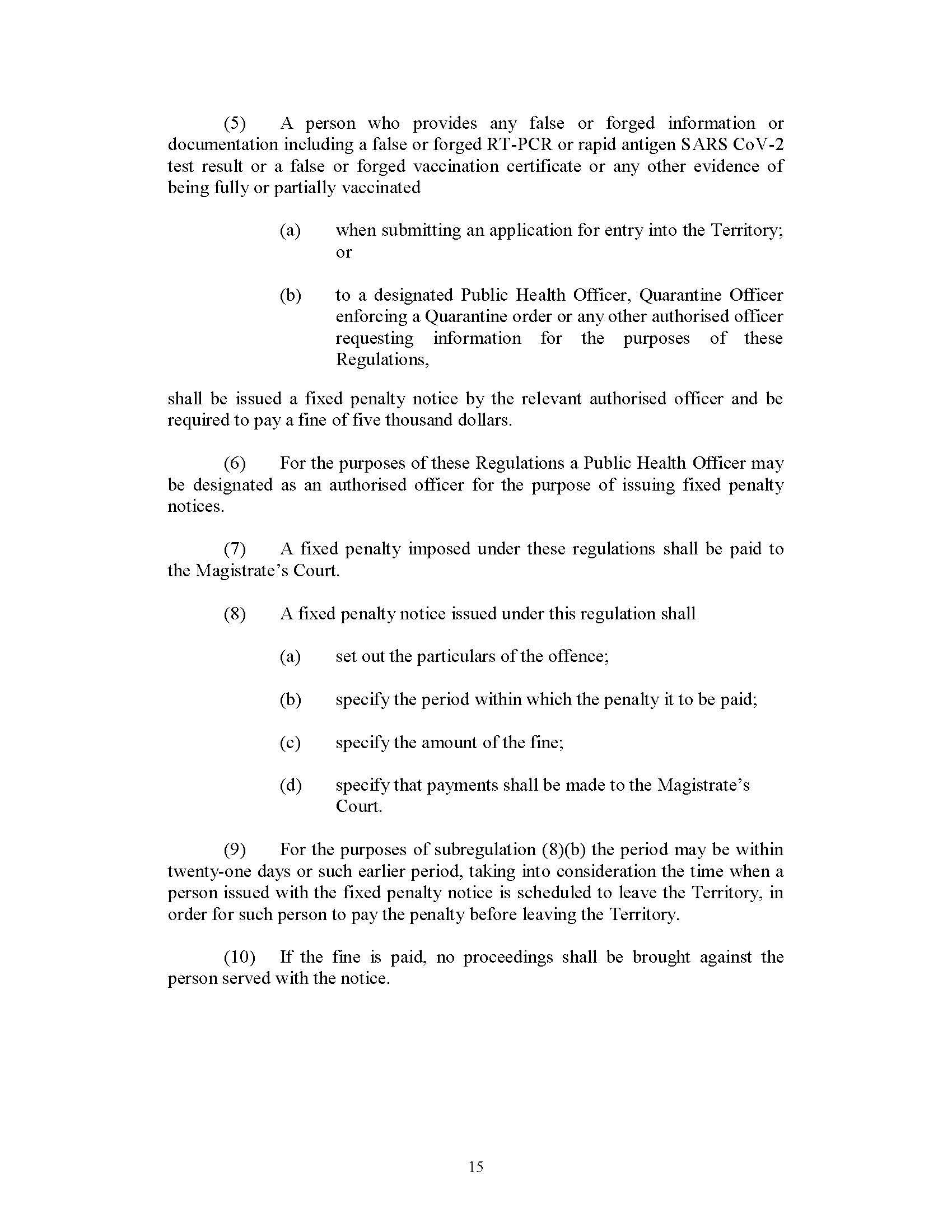 Attached picture SI No 55 of 2021 -- COVID-19 Control and Suppression (Entry of Persons) (No. 3) Regulations, 2021_Page_15.jpg